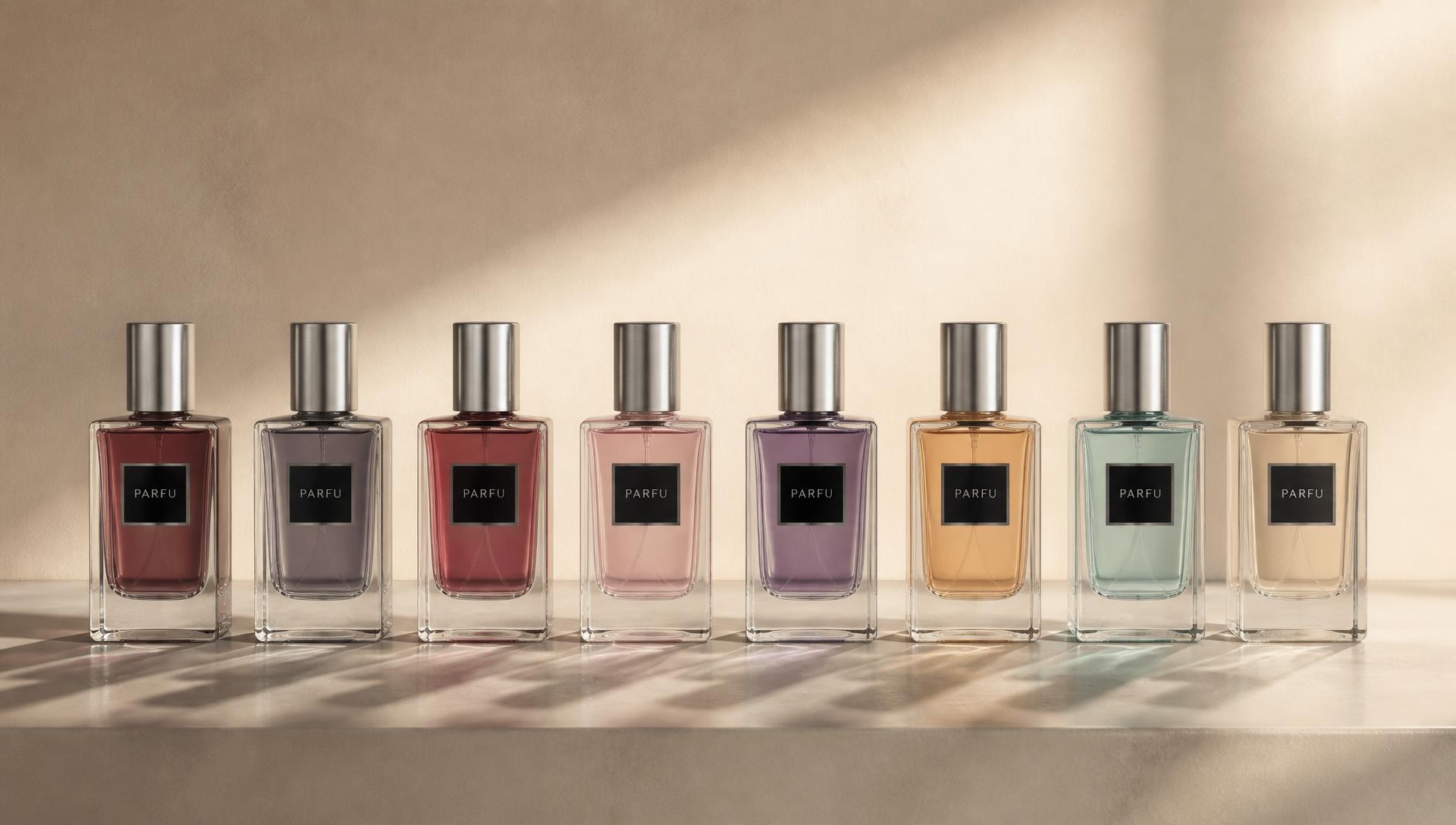 The eight PARFU fragrances